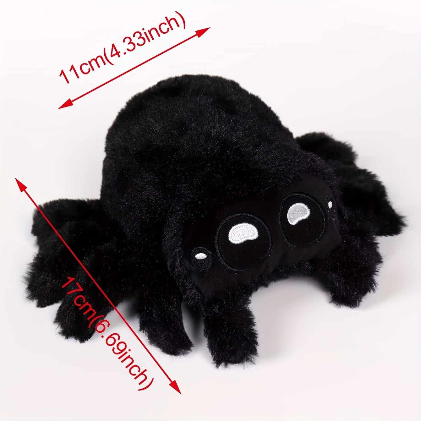 1pc Black And White Plush Spider Toy Home Decoration Holiday Ornament For Gifting To Friends, Suitable For Valentine's Day And Halloween.