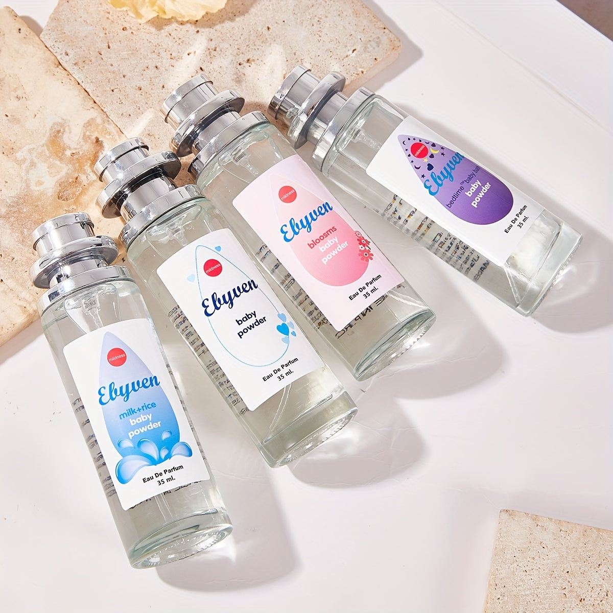 Elyuen Women's Perfume - Floral, Vanilla, Lavender, Cherry Blossom - Elegant Pink/Blue/Purple/White Bottles - Alcohol-Based Long-Lasting Fragrance (10-20% concentration) - BPA-Free - Everyday &amp; Special Occasion Women's Perfum