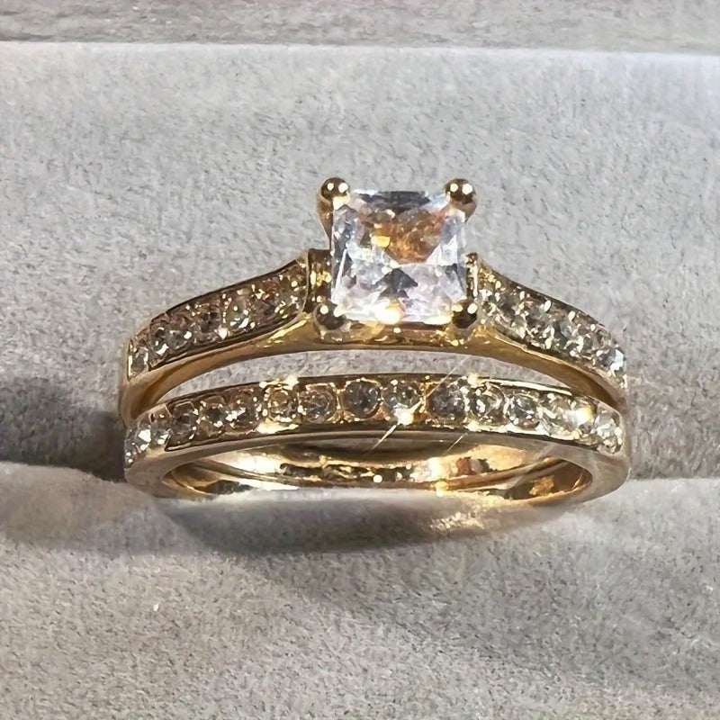 1 Romantic Couple Matching Ring - Stainless Steel Wedding Band for Him and Her - Hypoallergenic, Durable, Scratch-Resistant Design - Perfect Symbol of Eternal Love for Valentine's Day, Engagement, Anniversary or Wedding Gift