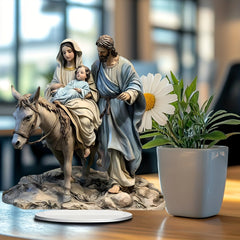 2D Flat, 1pc Bohemian Acrylic Nativity Scene Sun Catcher - 8.66"x7.8" Tabletop Christmas Decoration, Multipurpose Bright Holiday Ornament for Home and Office, Best for Christmas