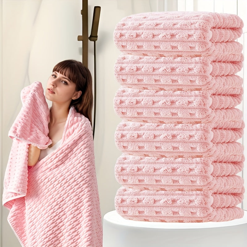 Oversized Striped Bath Towel 6pcs, Absorbent And Quick Drying Towel Bath Towel, High Quality Adult Bath Towel, Oversized to Wrap The Body, Suitable for Spa, Hotel, Home, Gift Giving, Spa Towel, Home Bath Towel, Contemporary D