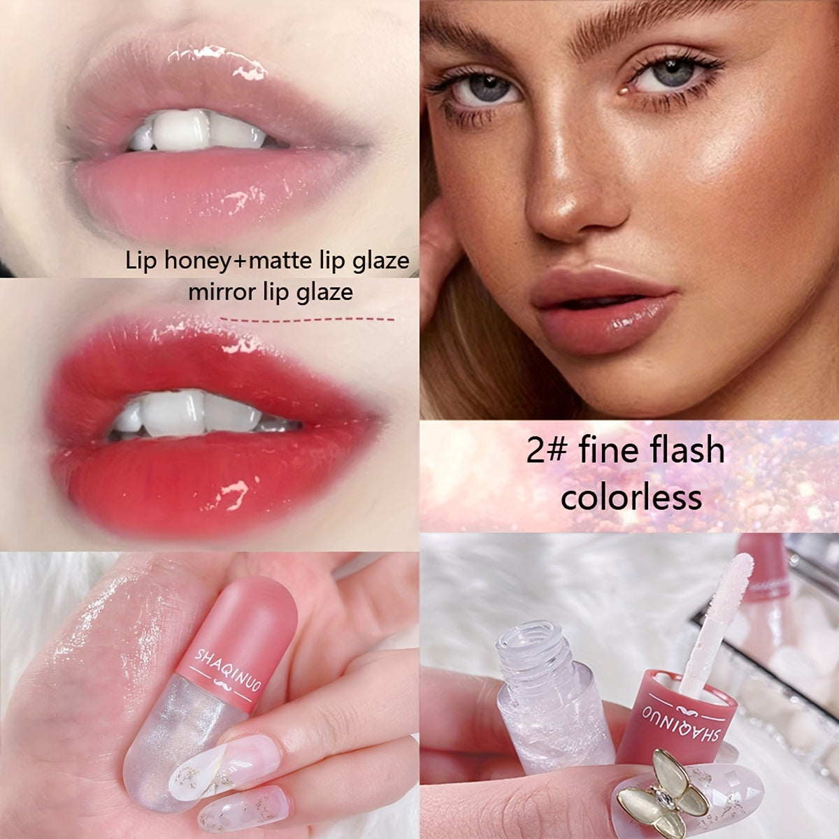 3pcs Set, Mini Fine Glitter Color Changing Lip Gloss, Moisturizing And Nourishing Tinted Lip Oil, Anti-Dry Lip Balm Lip Care Oil For Daily Makeup Valentine's Day Gifts For Music Festival