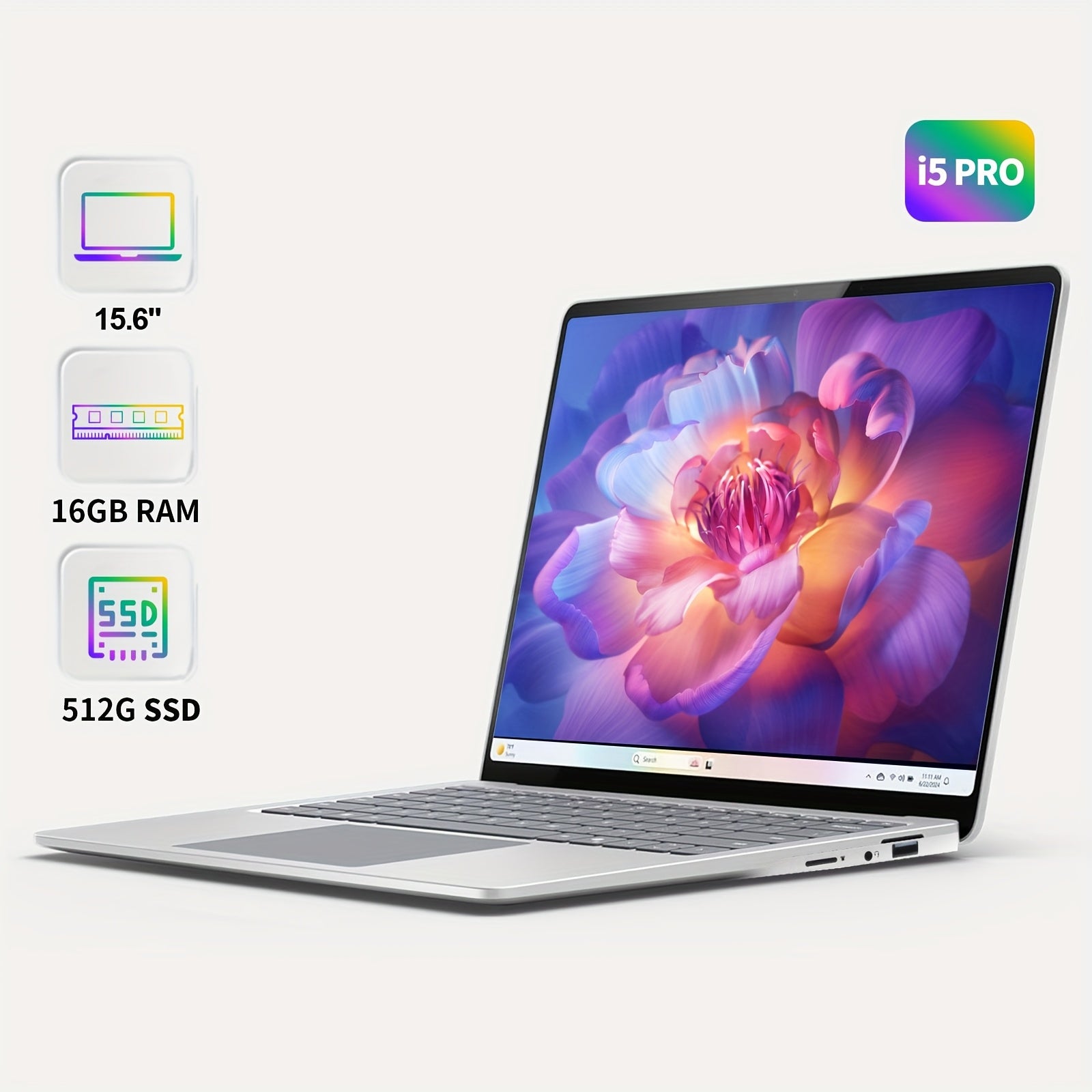 Newest 15.6 FHD Student Laptop Computer, Person PC Work Notebook Computers For College Students, Intel Celeron Dual Core Processor Up To 2.60GHz, 8GB RAM, 256GB SSD, Webcam, Slim Portable Laptops, 15.6 Inch Full HD IPS Displa
