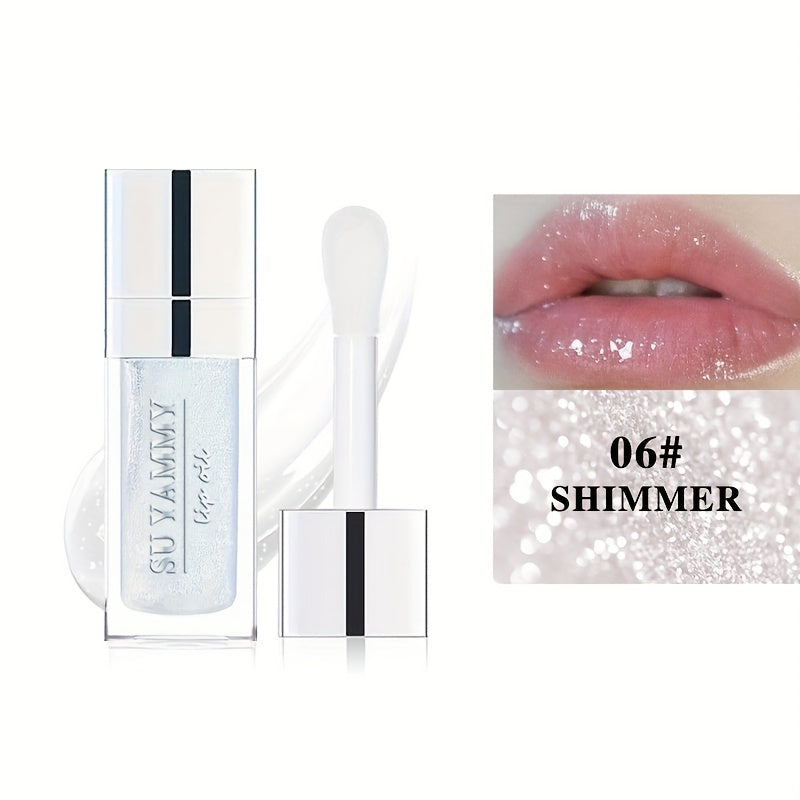 5 Shades Hydrating Lip Glow Oil Lip Gloss, Moisturizing Transparent Liquid Lip Balm, Natural Lip Enhancer, Make Lips Fuller And Moisturized Valentine's Day Gifts For Music Festival
