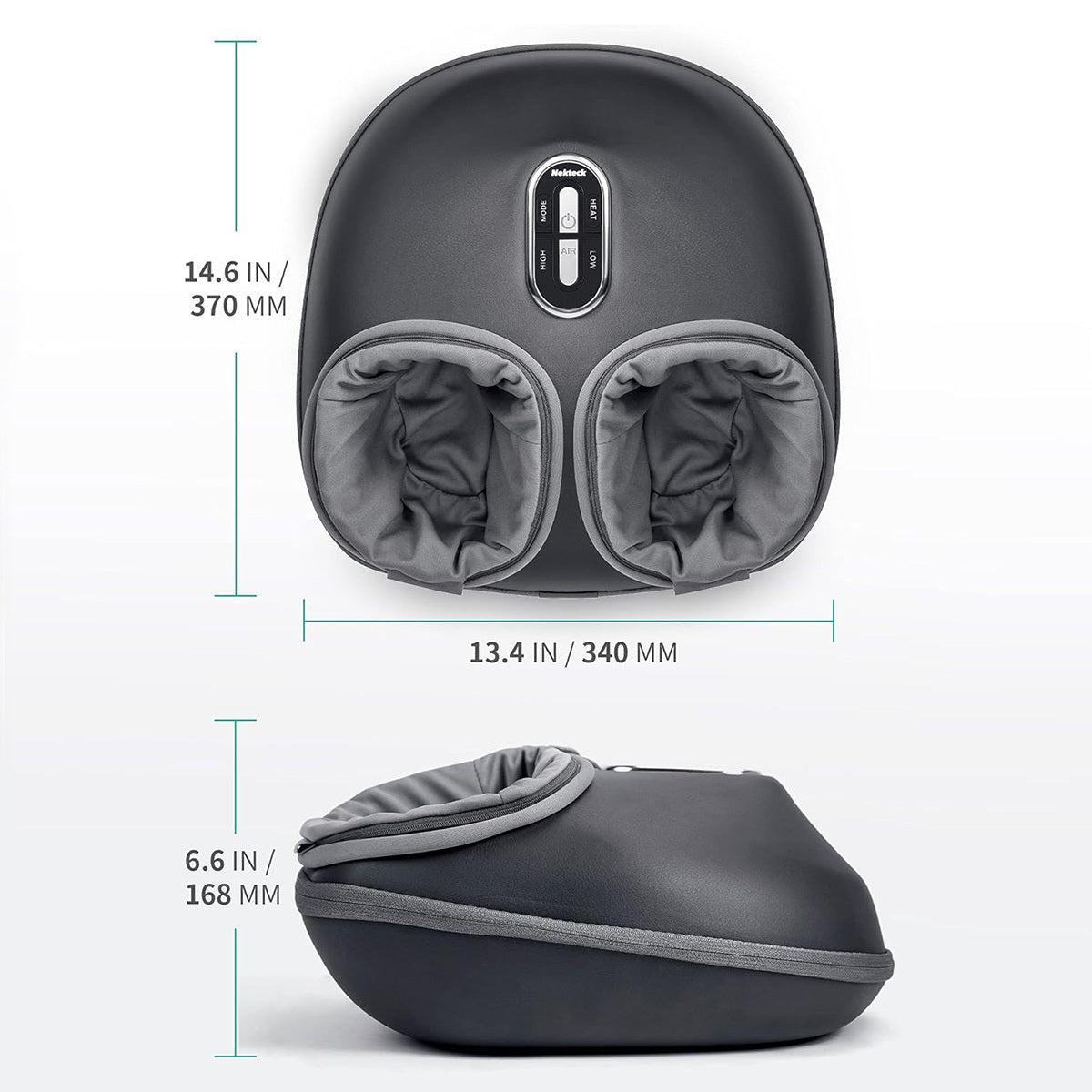 Nekteck Shiatsu Foot Massager Machine with Heat Deep Kneading Air Compression Body Massager and Muscle Relax for Home or Office Use, As A Gift For Parents Mother's Day