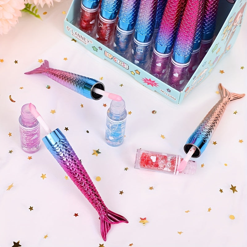Mermaid Color Changing Lip Gloss, Moisturizing And No Discolored Lip Stain, Lightweight Lustrous Dewy Texture Lip Glaze Valentine's Day Gifts