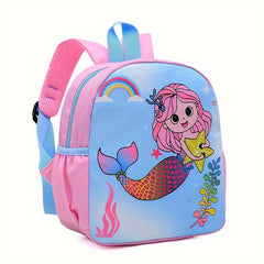 Durable Lightweight Nylon Backpack - Kids' School Bag with Side Pockets, Adjustable Straps, and Embossed Design - Hand Wash, Comfortable Street Style for Boys & Girls, Ages 3-14, Multiple Zippers