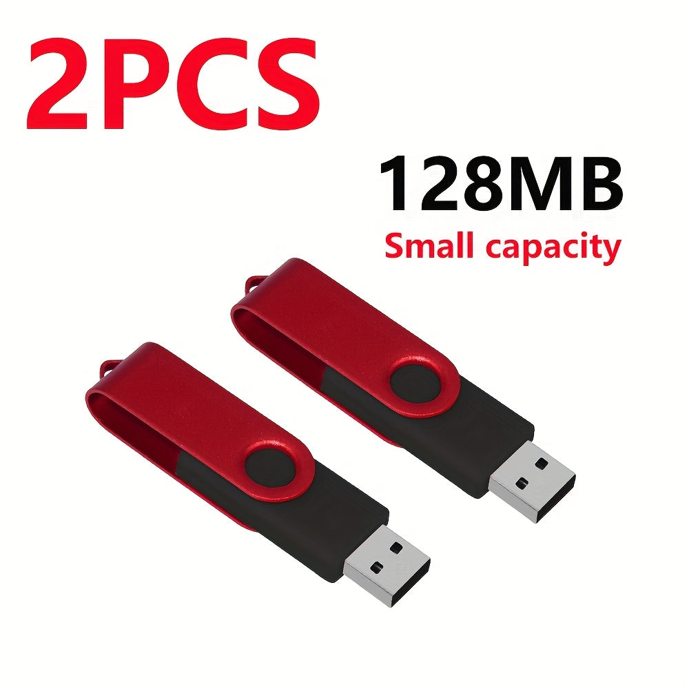 2pcs High-Speed USB 2.0 Flash Drives - Metal Pen Design, Secure Storage for PC/Laptop/Tablet/Mobile Phone, Car Audio & Game Console Compatible - Sizes: 8GB to 64MB