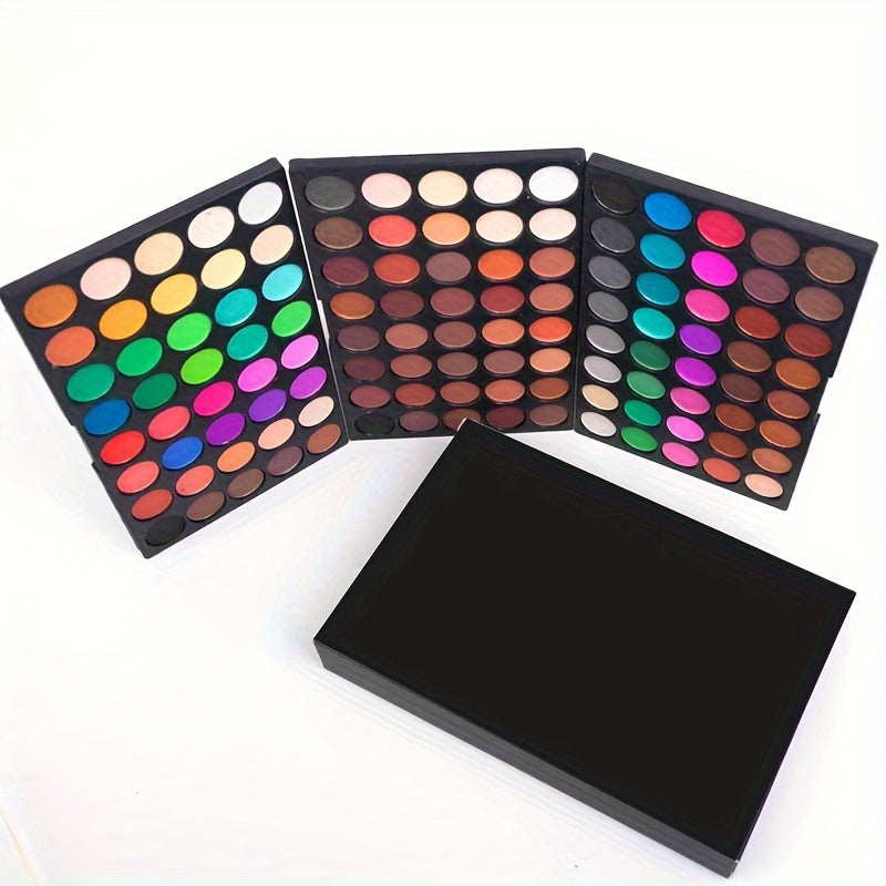 120 Colors Mini Eyeshadow Palette Shimmer Glitter Matte Finish Eyeshadow Palette Makeup 3-in-1 Colorful Rainbow Eyeshadow High Pigment Long Lasting Eye Makeup For Music Festival