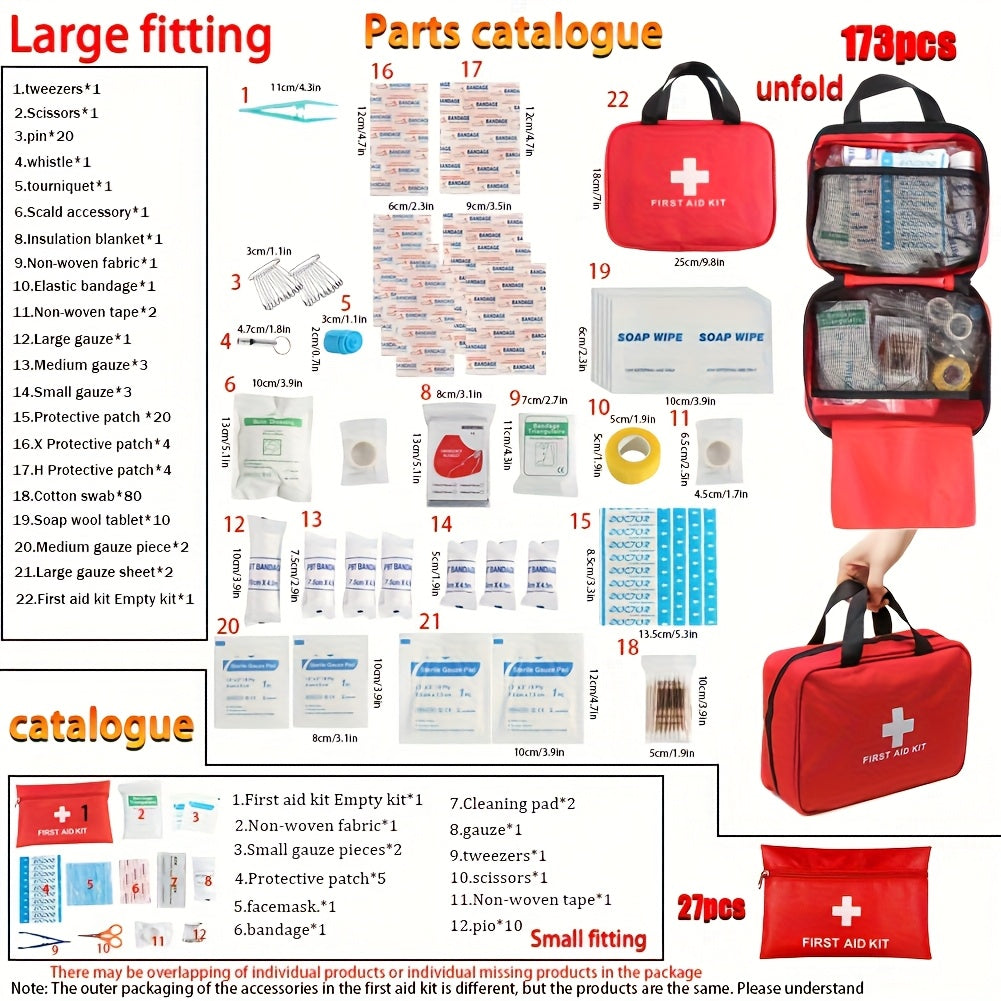 Sale ends soon First Aid Kit - Portable Bag for Hunting, Hiking, Camping - Includes EmergencySupplies And Accessories for Multi-Purpose Use