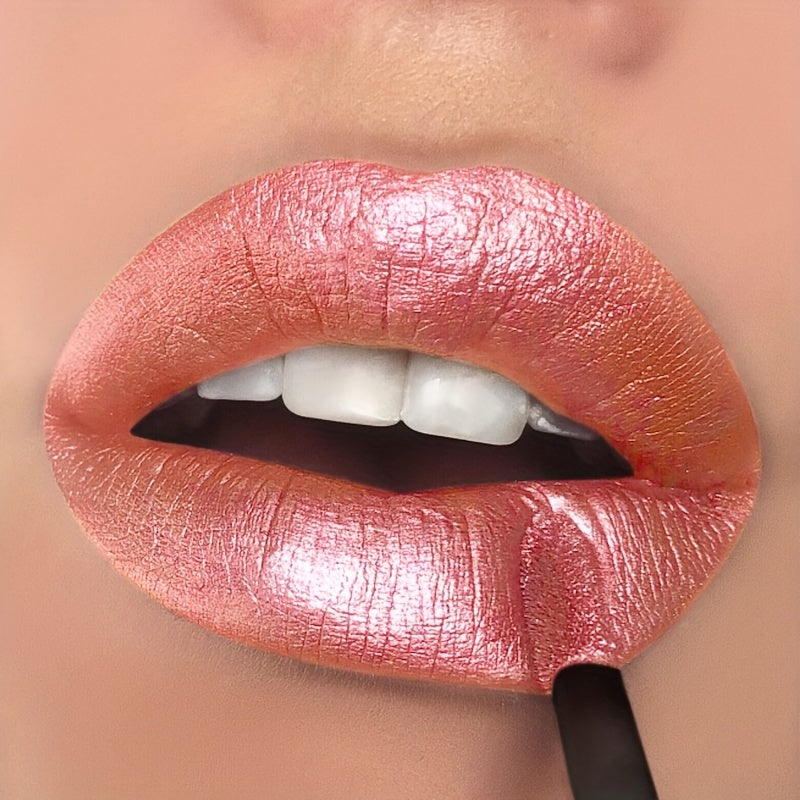 Luxurious Shimmer Glitter Lip Gloss - Moisturizing, Long-Lasting Diamond Shine for All Skin Types, Berry Hue