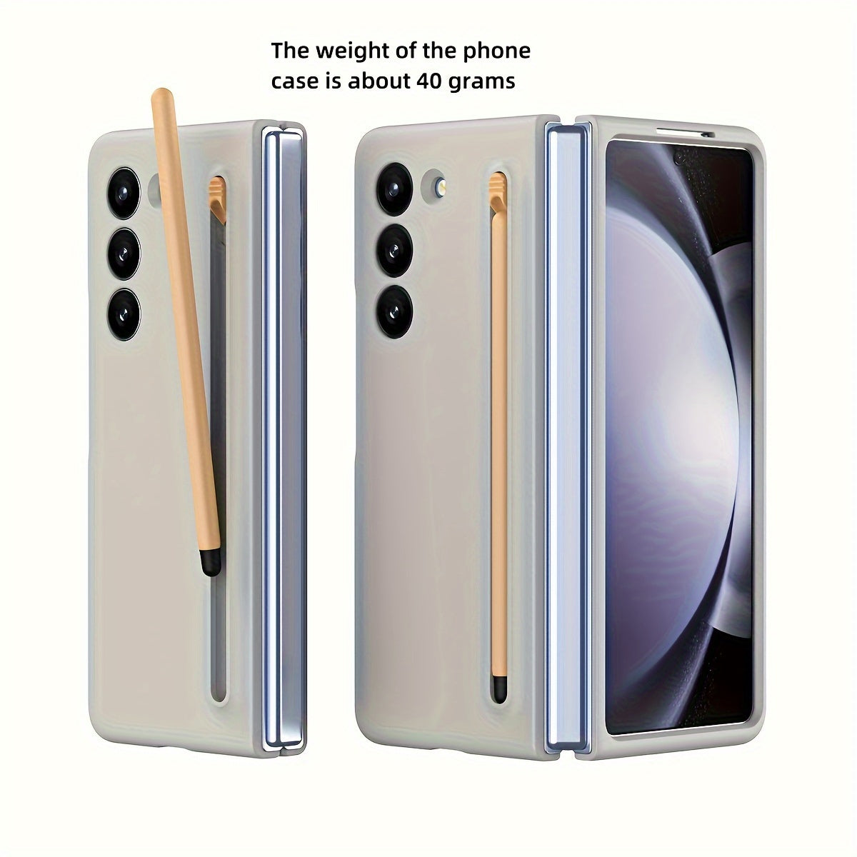 Suitable For Samsung Z Fold5 phone case with Spen Stylus Drop Proof for Samsung Galaxy Zfold 5 Slim folding case with built-in pen slot with stylus