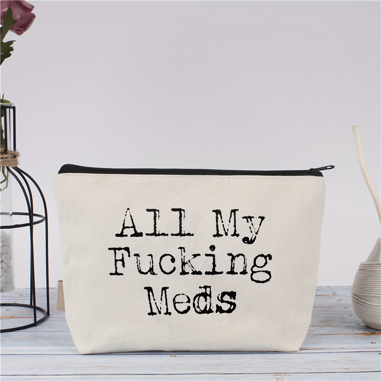 Medication Bag Travel Pill Organizer | Compact Cosmetic First Aid Kit, Perfect Health Gift, Small Pouch for Meds