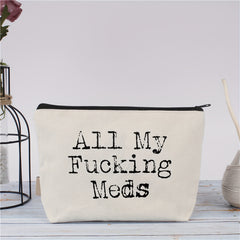 Medication Bag Travel Pill Organizer | Compact Cosmetic First Aid Kit, Perfect Health Gift, Small Pouch for Meds