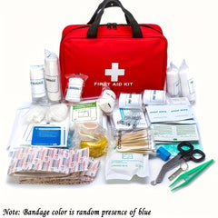 2-Size Fully Portable Multi-Functional Life-Saving First Aid Kit - Suitable for Home, Car, Camping, Hiking, Campus Preparation, and Disaster Response - Including Basic Life-Saving Tools
