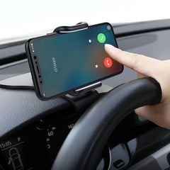 [1pc Universal Phone Holder Mount] dolwao 1pc Universal Car Phone Holder Mount Clip Dashboard Easy Installation Non-Slip Stand for iPhone, for Xiaomi, Oppo, for VIVO, for SamSung, OnePlus - Durable ABS Material, No Battery Re