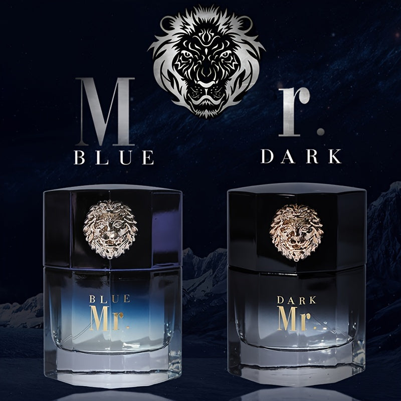 3.38oz Mr. Blue Men'S Perfume Long-Lasting Fragrance Lion Domineering Perfume Sports And Leisure Party Perfume Business Travel Perfume Couple Lover Partner Date Dinner Perfume Satisfying Gift Perfume