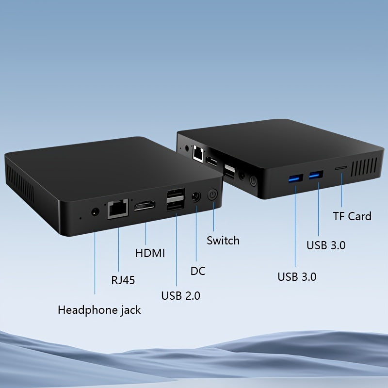 Mini PC CPU Z3735G 1GB RAM 64GB SSD Computer USB2.0 WiFi For Home Office Printers Digital Signage IoT Terminal Educational Mini Computer