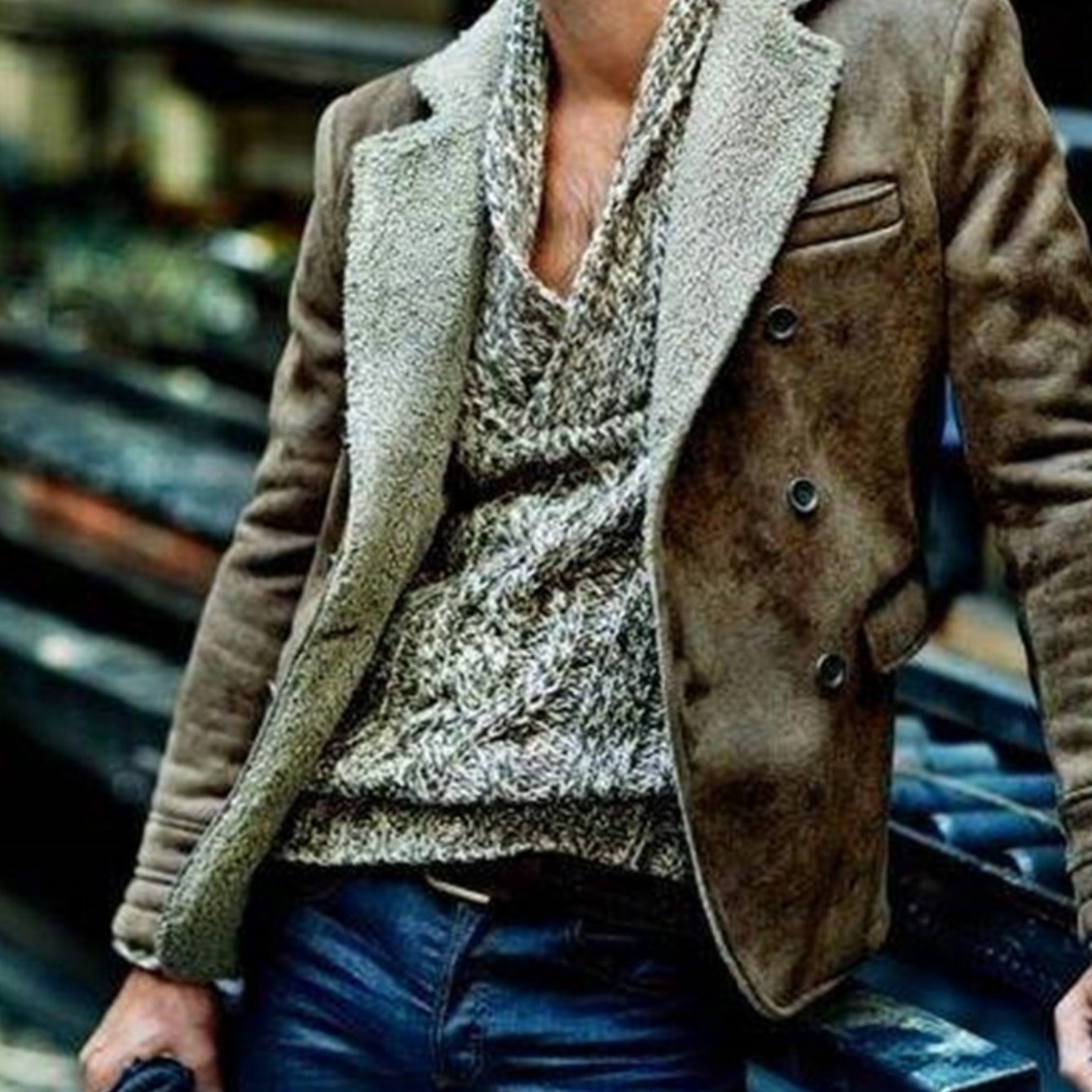 Men'S Luxury Fur-Trimmed Jacket - All-Season Warm Coat with Lining, Classic Collar & Button Closure, Mature Style Winter Outerwear for Formal & Casual Occasions, Durable & Easy-Care (Regular Fit) - European-Inspired Men'S Out