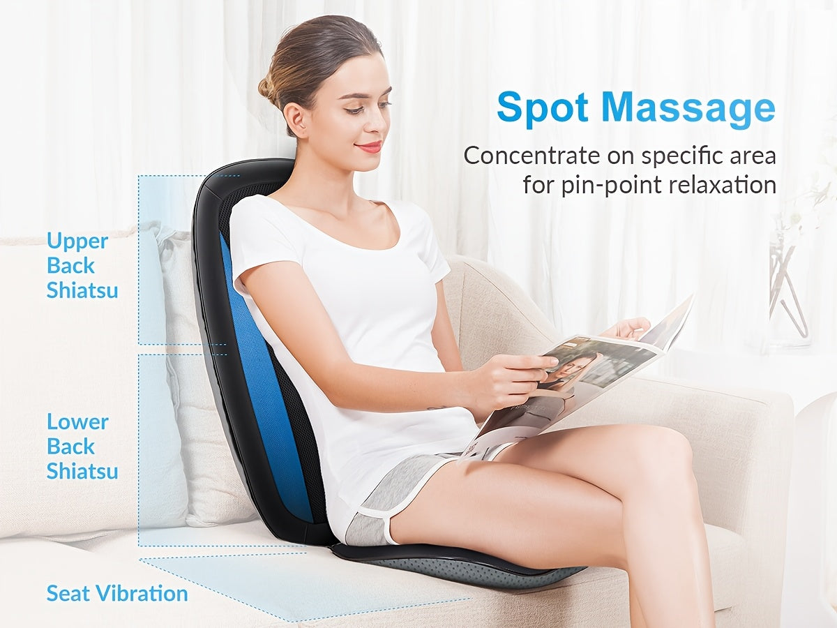 Comfier Shiatsu Back Massager With Heat, Massage Seat Cushion For Full Back, Electric Body Massager For Home Or Office Seat Use, Father'S Day And Mother'S Day Gift, Perfect Birthday Gift For Men And Women