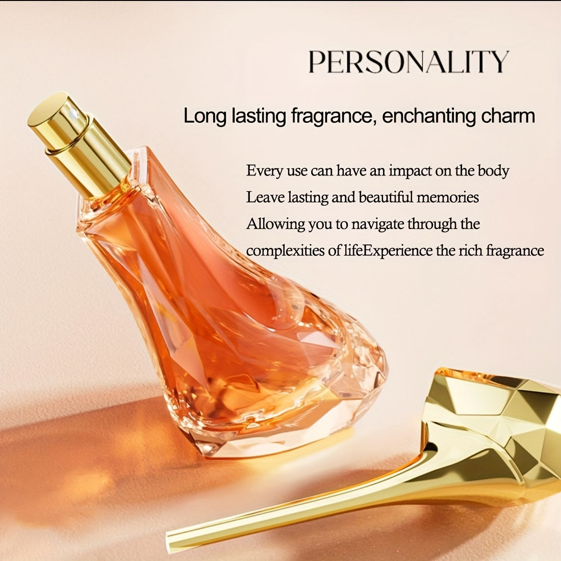 1.01oz Perfume for Women, High Heel Shape Orange Fragrance Spray - Long Lasting Citrus Fragrance, Musk Perfume for Women, Good Fragrance, Formaldehyde Free, Elegant Golden Cap, Perfect Valentine's Day Gift for Women And s