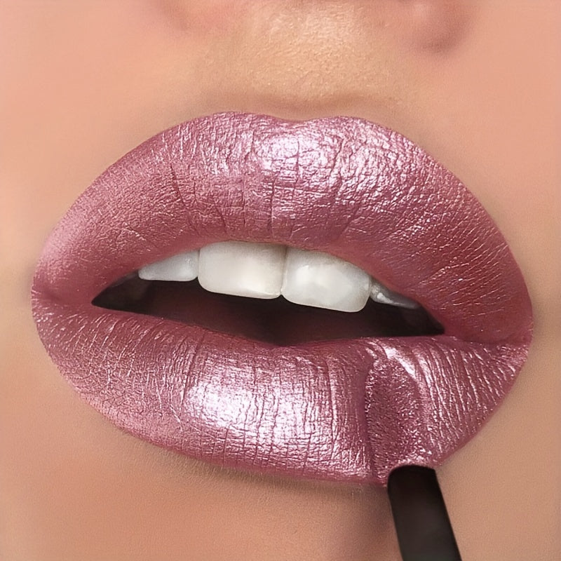 Luxurious Shimmer Glitter Lip Gloss - Moisturizing, Long-Lasting Diamond Shine for All Skin Types, Berry Hue