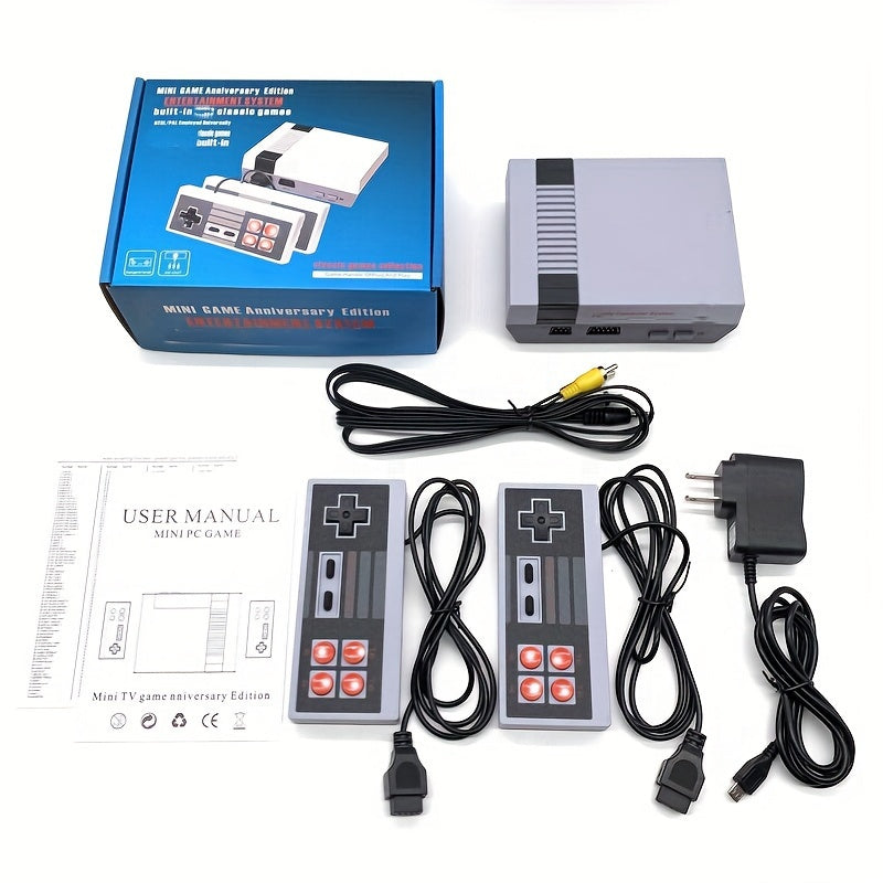 Best Home Gift Wired Mini Two-Player Entertainment System, Evoking Fond Memories - Red And White Design. Enjoy A Joyful Holiday With Your Family.