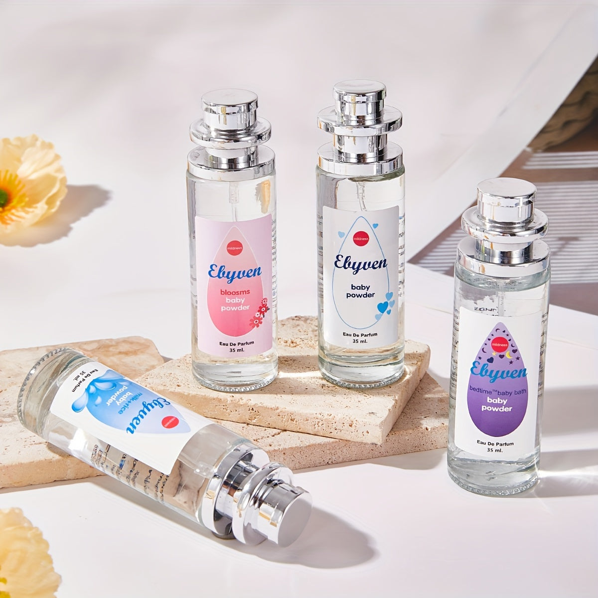 Elyuen Women's Perfume - Floral, Vanilla, Lavender, Cherry Blossom - Elegant Pink/Blue/Purple/White Bottles - Alcohol-Based Long-Lasting Fragrance (10-20% concentration) - BPA-Free - Everyday &amp; Special Occasion Women's Perfum