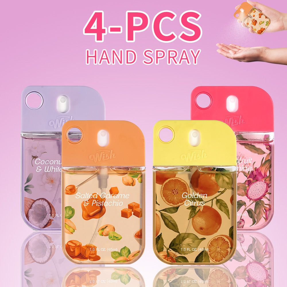 8 Scents of hand Perfume spray, (1.5 OZ/45 ML each) mini travel essential items, Portable Aloe Vera Hand Perfume Spray, Power Mist Hydrating, Hands Cleaning, Hydrated, And Delicately Scented.Travel Size For Moisturizing Hand