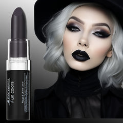 1 Set: Dark Style Matte Lipstick, Waterproof Eyeliner & Eyeshadow Pen Trio - Long-Lasting, Plant-Based Squalane Halloween Makeup Kit for Bold & Dramatic Looks