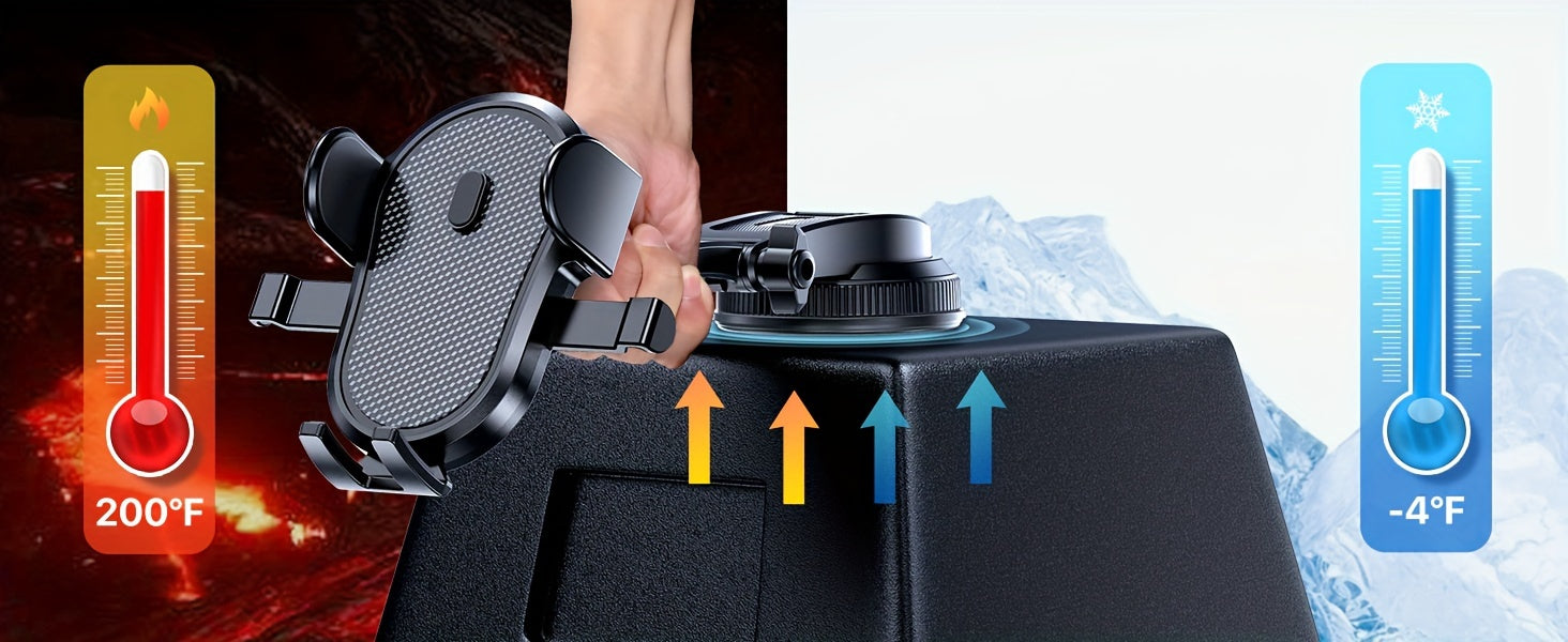 SOLIGU Universal Car Phone Holder - 360° Rotatable Mobile Phone Mount Cradle with Suction Cup, Fit for iPhone, Android and All Phones, Easy Adjustable and Secure Phone Mounting