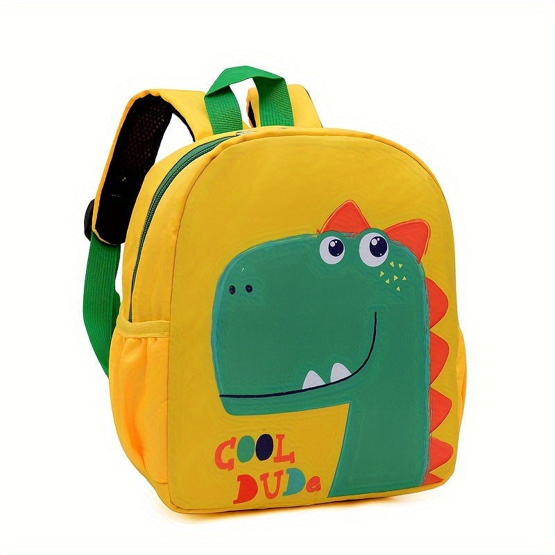 Durable Lightweight Nylon Backpack - Kids' School Bag with Side Pockets, Adjustable Straps, and Embossed Design - Hand Wash, Comfortable Street Style for Boys & Girls, Ages 3-14, Multiple Zippers