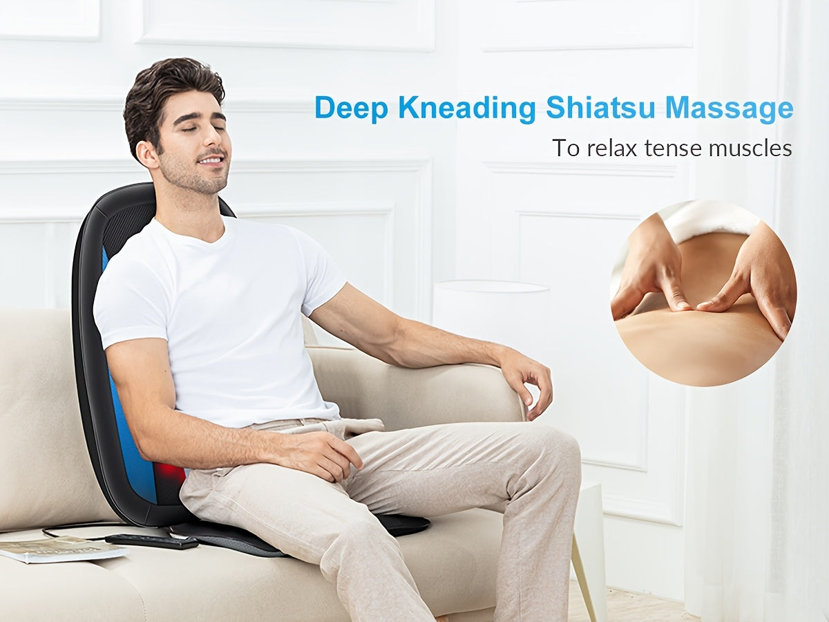 Comfier Shiatsu Back Massager With Heat, Massage Seat Cushion For Full Back, Electric Body Massager For Home Or Office Seat Use, Father'S Day And Mother'S Day Gift, Perfect Birthday Gift For Men And Women