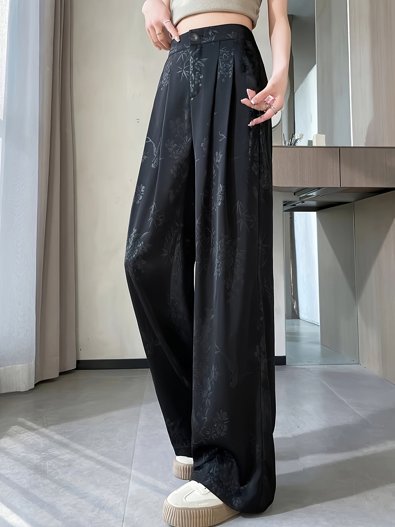 New Chinese Style Women'S Summer Pants Elegant Solid Office Women'S Casual Pants Women'S Pants