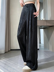 New Chinese Style Women'S Summer Pants Elegant Solid Office Women'S Casual Pants Women'S Pants