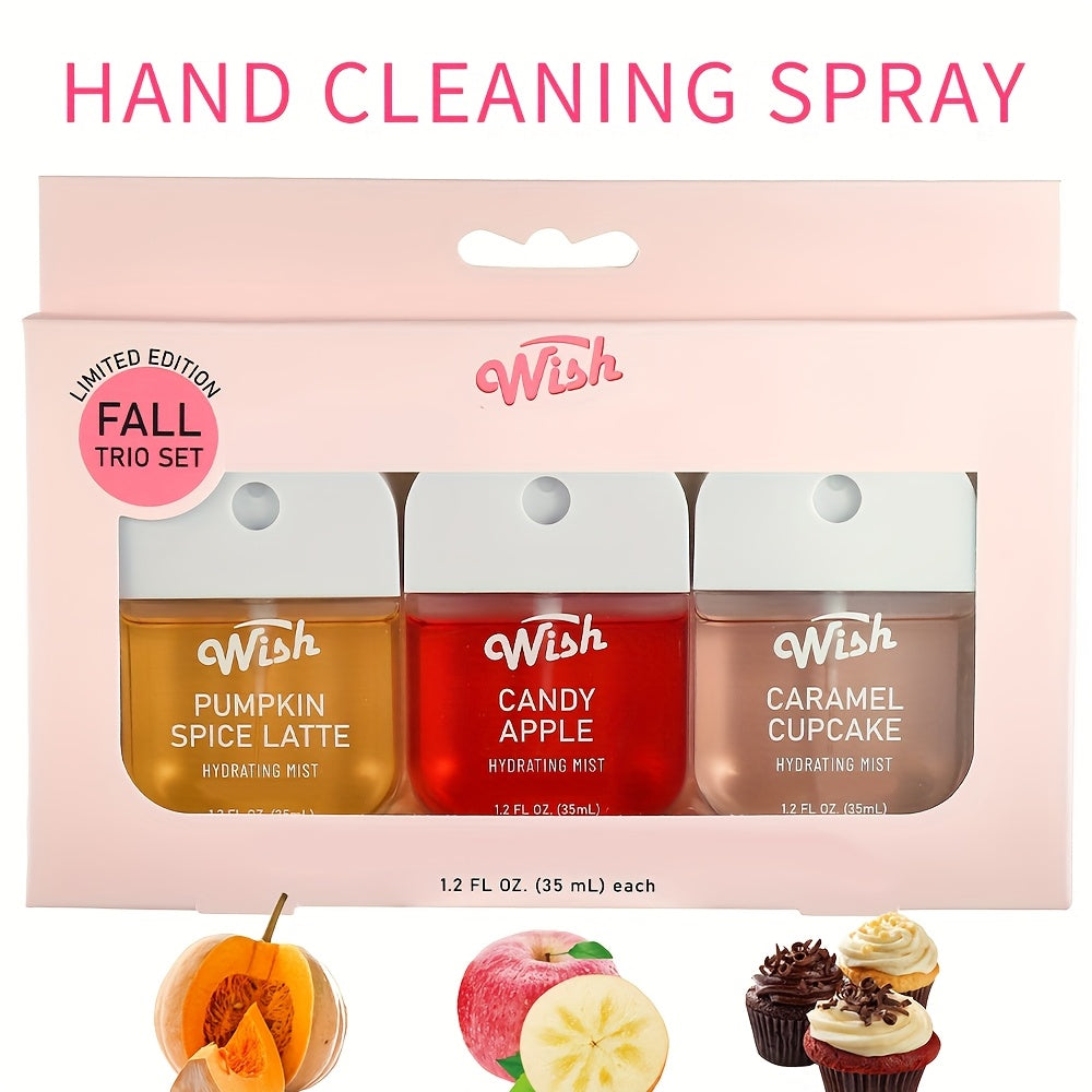 Wish 3/6pcs Set Portable Hand Perfume Spray, Power Mist Hydrating Spray, That Leaves Hands Cleaning, Hydrated, And Delicately Scented. Moisturizing Mini Hand Fragrance Spray, Travel Size For Ideal For Outdoor Activities, Holi