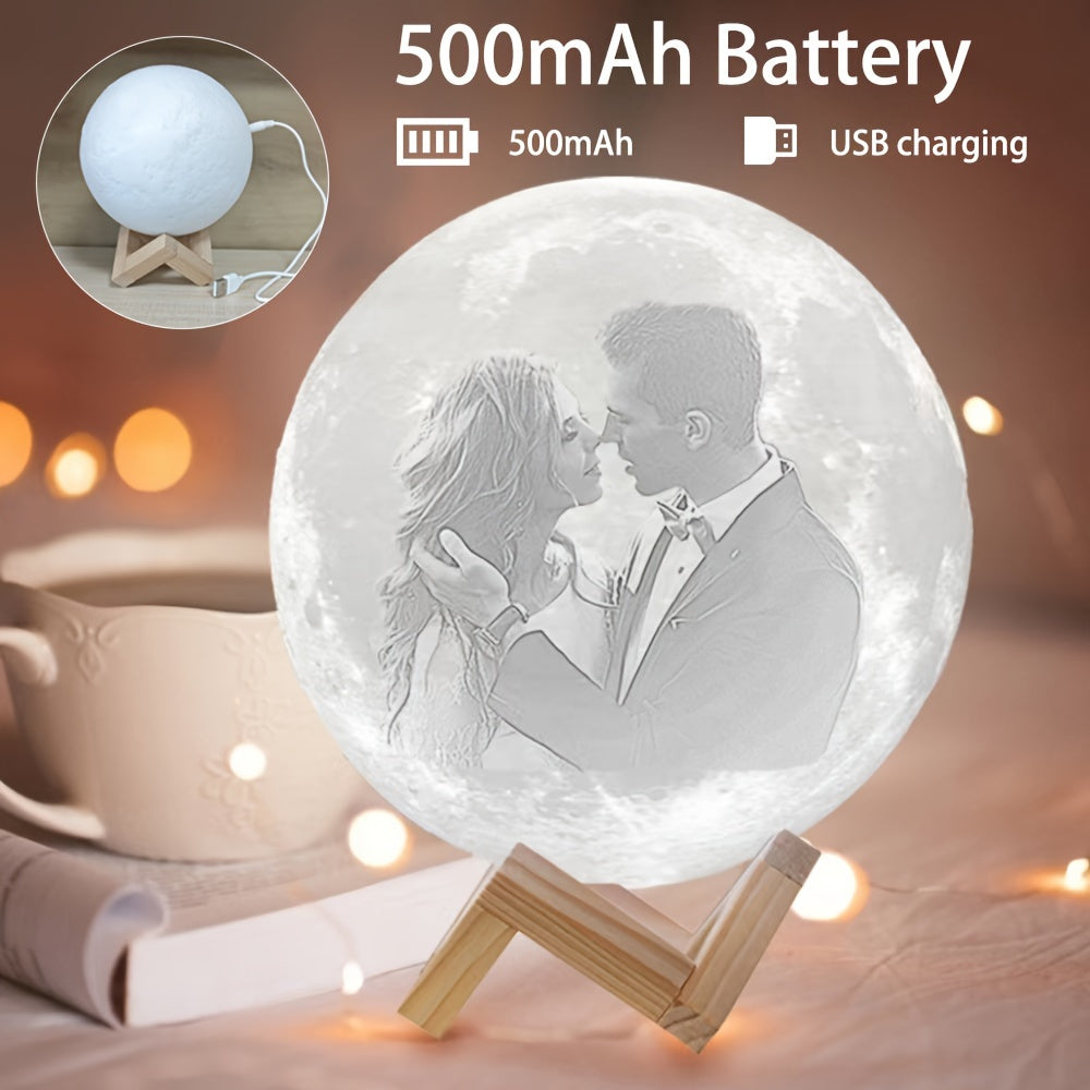 Customized Moon Lamp, Personalized Photo Lamp, Birthday Gifts, Custom Gifts, Home Decor, 3D Print Your Photos, Anniversary Gifts, Valentine'S Gifts, Mother'S Day Gifts, Father'S Day Gifts, Gifts for Her, Gifts for Girlfriend,
