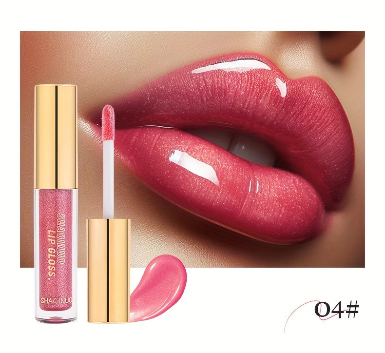 Shimmering Berry-Shade Lip Gloss - Moisturizing & Nourishing, Anti-Crack for All Skin Types, Perfect for Fall/Winter