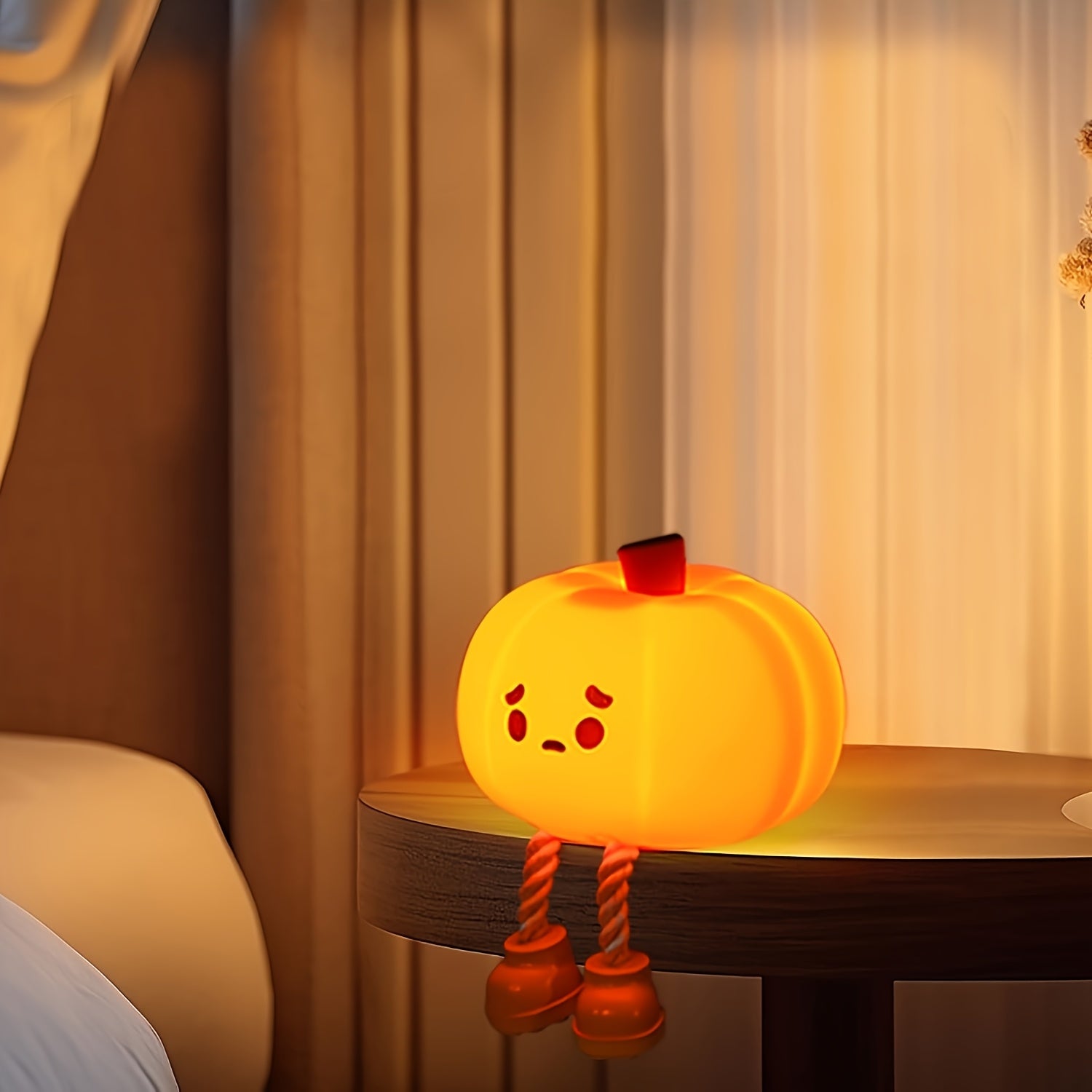 Cute Pumpkin Night Light, General Purpose Novelty Lighting, Halloween Decoration, Suitable for Lighting Up The Room, Bedside Table Night Light, Home Bedroom Living Room Decorations, Luminarias, Room Lighting, Festive Lighting