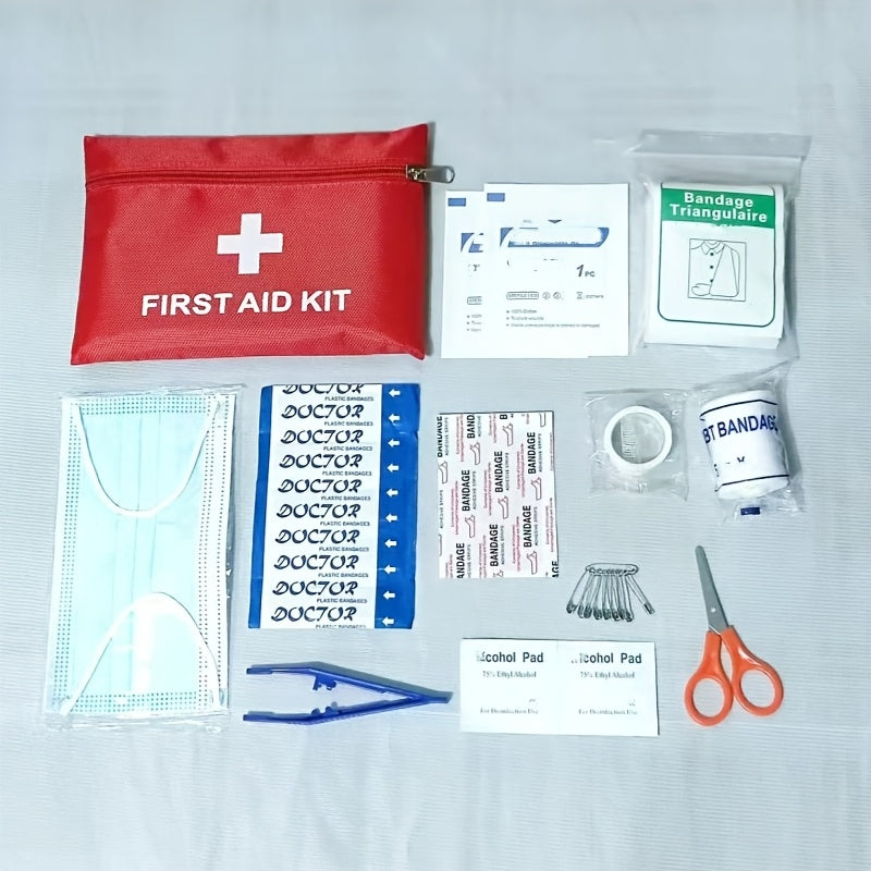2-Size Fully Portable Multi-Functional Life-Saving First Aid Kit - Suitable for Home, Car, Camping, Hiking, Campus Preparation, and Disaster Response - Including Basic Life-Saving Tools