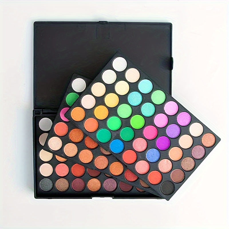 120 Colors Mini Eyeshadow Palette Shimmer Glitter Matte Finish Eyeshadow Palette Makeup 3-in-1 Colorful Rainbow Eyeshadow High Pigment Long Lasting Eye Makeup For Music Festival
