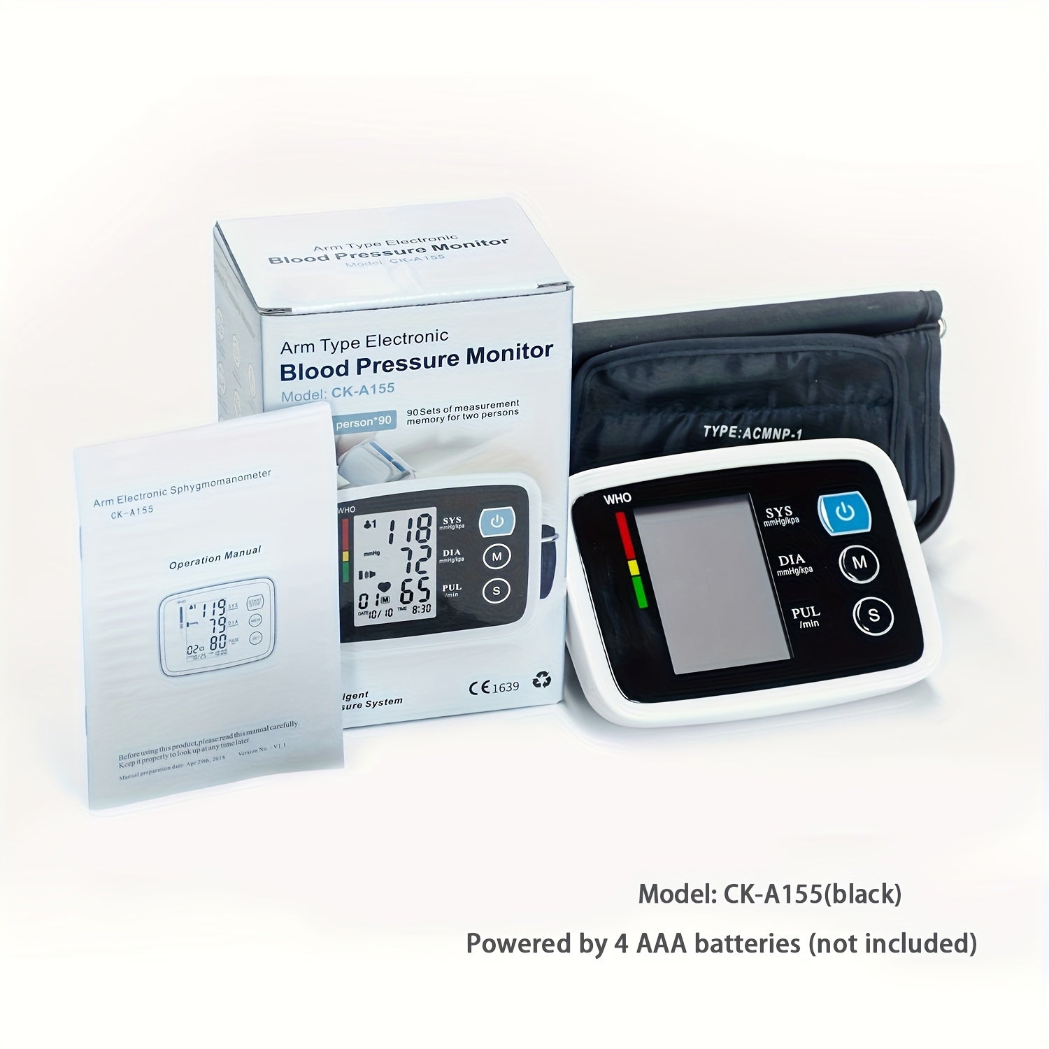 CHANG KUN Rechargeable Automatic Upper Arm Sphygmomanometer, Blood Pressure Monitor with Heart Rate, Three-color Backlit Display And Voice, with Large 8.7"-15.7" Adjustable Cuff, Health Tracking, Voice Alert, Adjustable Fit,