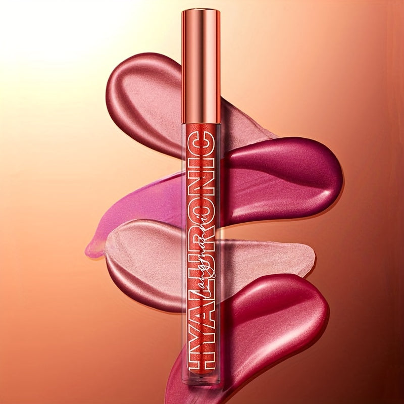 8 Colors Hyaluronic Acid Glitter Lip Gloss, Moisturizing And Nourishing Lip Glaze, Long Lasting Waterproof High Pigmented Lip Gloss Valentine's Day Gifts For Music Festival