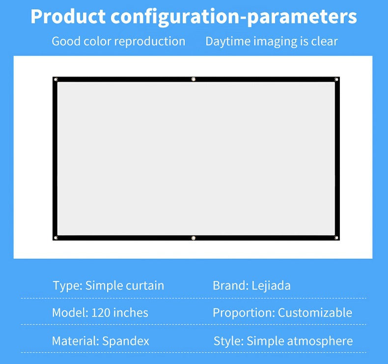 Polyester Portable Folding Da-mat Screen Projection Film Cloth