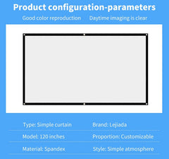 Polyester Portable Folding Da-mat Screen Projection Film Cloth