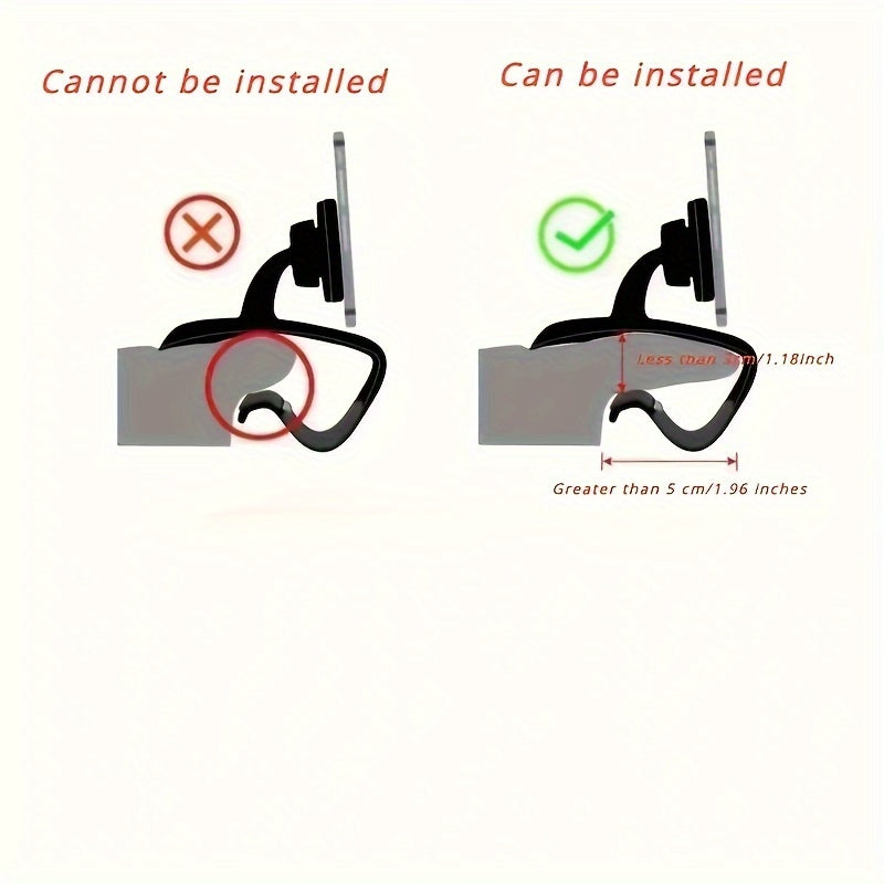 [1pc Universal Phone Holder Mount] dolwao 1pc Universal Car Phone Holder Mount Clip Dashboard Easy Installation Non-Slip Stand for iPhone, for Xiaomi, Oppo, for VIVO, for SamSung, OnePlus - Durable ABS Material, No Battery Re