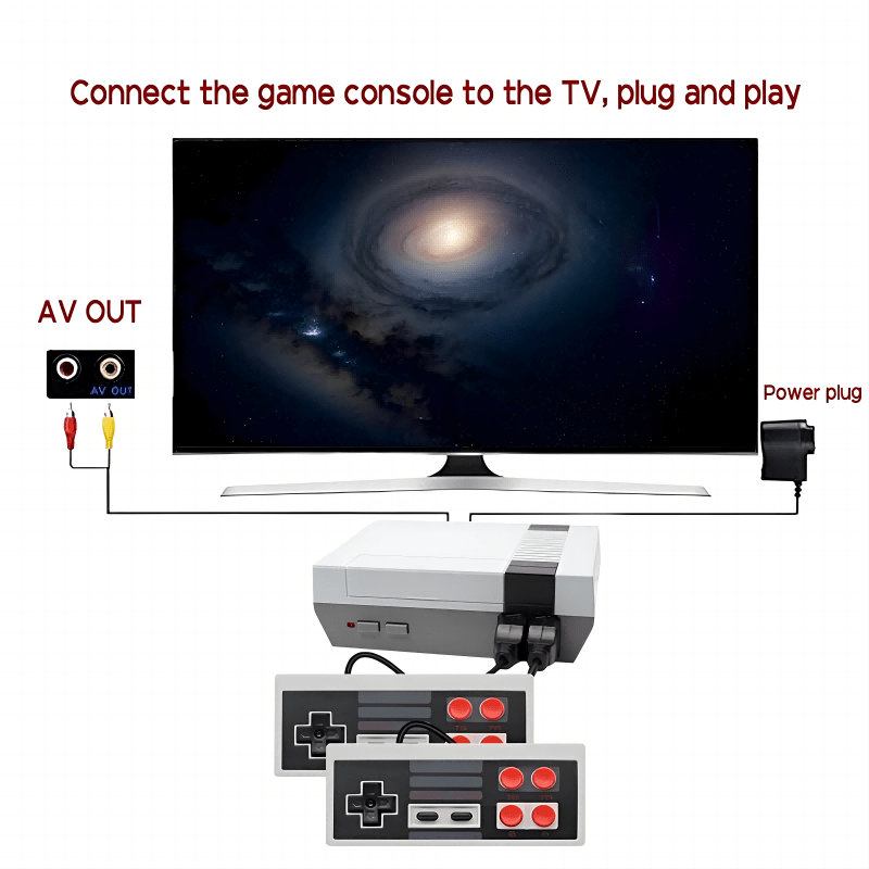 Best home Gift -Wired mini game console classic nostalgic double fight retro home red and white machine-Best holiday gift -The perfect gift for families and children