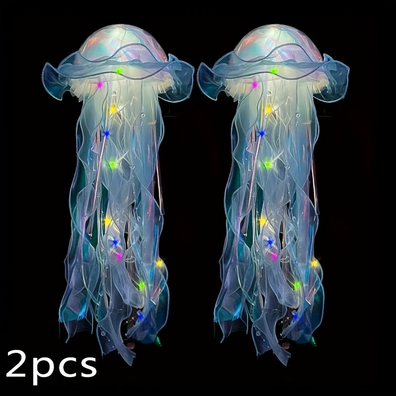 2pcs The Glowing Jellyfish Decorative Lamp Can Be Used for Courtyard, Garden, Tree, Lawn Decoration, And Holiday Party Activities