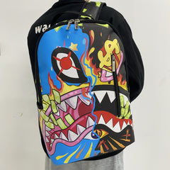 [Trendy Camera Backpack] Trendy Large Capacity Men's Photography Gear Bag, Camera Backpack with Shark Mouth Design | Laptop Compartment, Essential for Autumn and Winter Holidays, Student Laptop Bag, Camping and Travel Pack, V