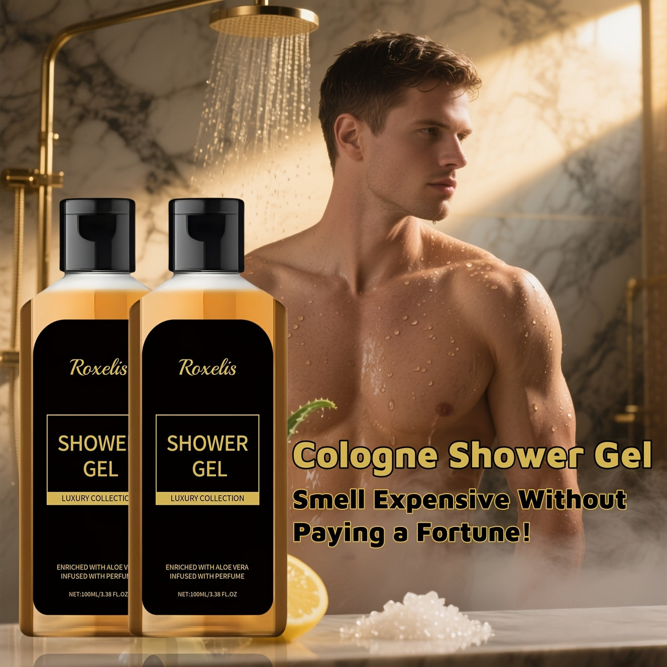 1pc/ 2pcs Men's Perfume Body Wash, Containing Lemon Oil And Aloe Leaf Extract, Gently Cleanses The Body, Leaving A Lasting Fragrance On The Beige, with A Fresh Scent. Suitable for Christmas And Halloween Parties, New Product